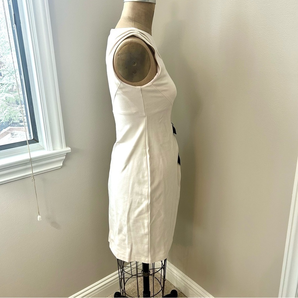 Women’s Nanette Lepore “Take a Bet” Cream Knit Shift Dress w/Black Bow Sz 8 NWT! - Picture 5 of 16